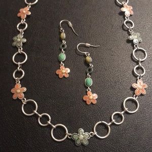 BRIGHTON FLOWER METAL NECKLACE earrings